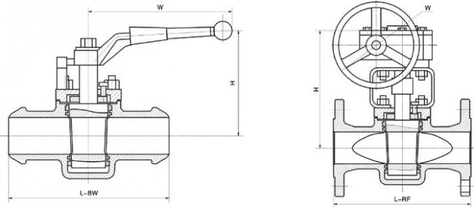 Sleeve type soft sealing Lubricated Plug Valve ACC / ASME B16.34 Class 600 Lbs 2
