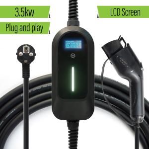 Wholesale EVCOME Portable Electric Car Charger (220V 3.5KW MAX 16A ) 5M Or Customized Cable With OEM ODM from china suppliers