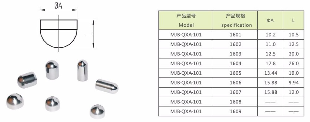 Carbide Earth Auger Drill Bit Button Tungsten Carbide WC+Co Coal Mining