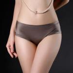 Ladies Sexy Satin Ice Silk Sexy Briefs Seamless Lace Panties 5%off Women′ S