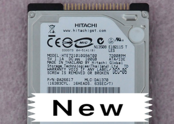 HTE721010G9AT00 Hitachi Hard Disk 100G Wide Temperature 2.5 Inch IDE Parallel Port