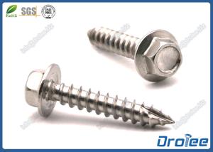 Wholesale A2/304/410 Stainless Steel Hex Flange Head Self-tapping Wood Screw, Type 17 from china suppliers