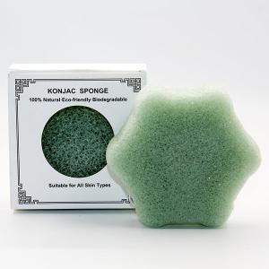 Wholesale Sensitive Skin Washable Green Tea Konjac Sponge Exfoliator Face Wash Facial Cleanser from china suppliers