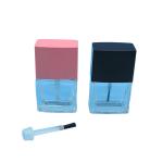 Clear Empty Glass Nail Polish Bottles , 12ml Empty Square Nail Polish Bottles