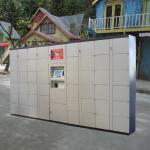 24 Doors Steel Luggage Lockers , Smart Locker Storage Cabinet Large Size