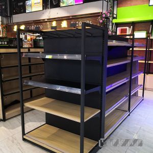 Powder Coating Supermarket Racking System , Economic Supermarket Hanging Rack
