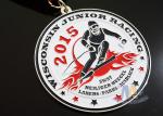 Red / White / Blue Ribbon Custom Sports Medals For Skating , Skiing Events