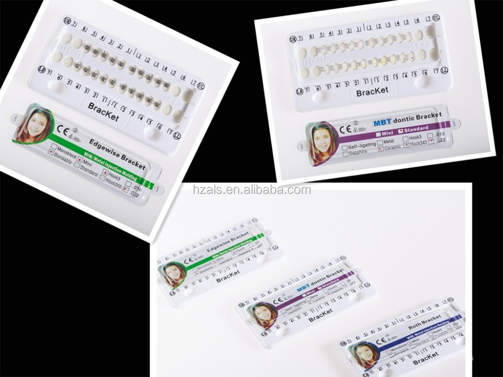 Orthoclassic Ceramic Roth Self Alignment Braces Brackets 0.022 0.018 Mini Hook 345
