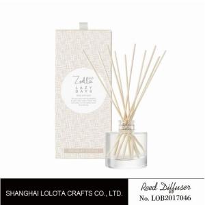 Wholesale Clear Round Bottle Home Reed Diffuser With Stick And White Gift Box Packaging from china suppliers