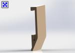 Champagne Color Anodized Aluminum Profiles , Electrophoresis Aluminum Profile