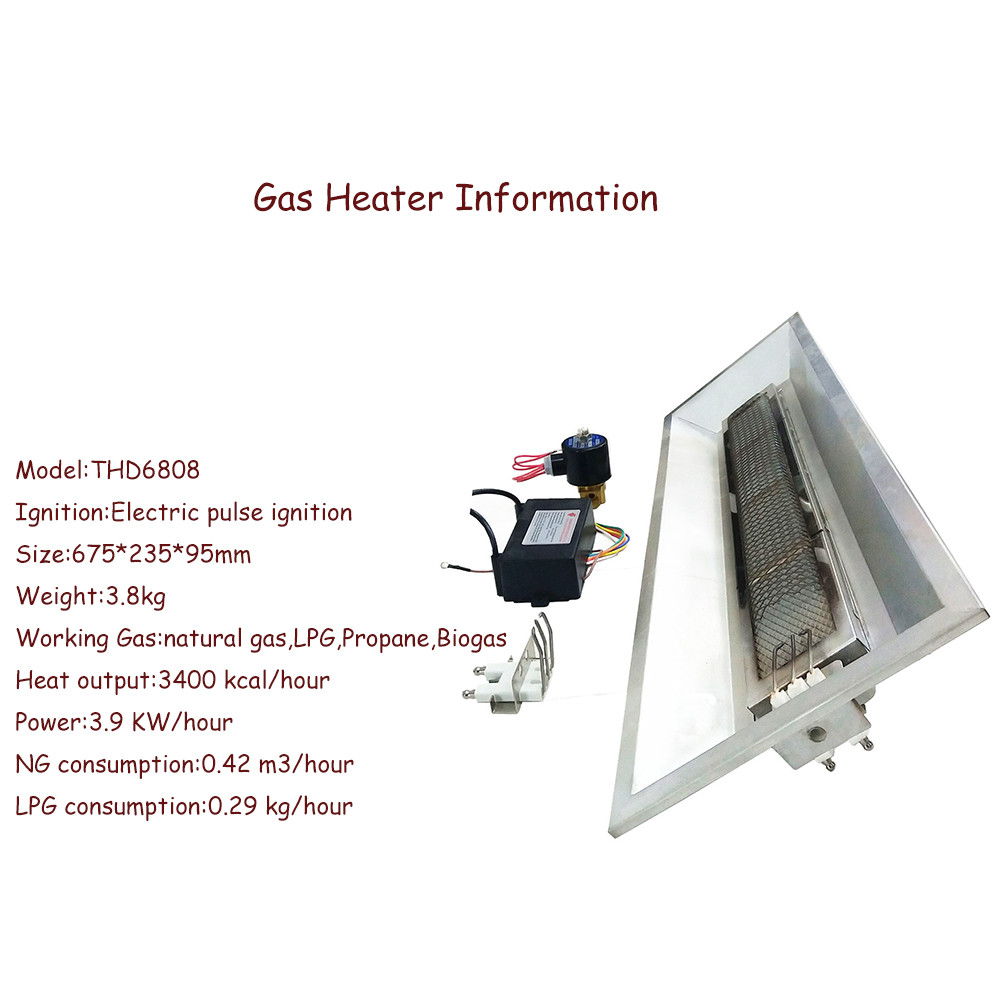 NG LPG Infrared Ceramic IR Heater Poultry Farm Gas Heater For Brooding