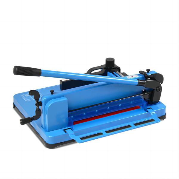 ZEQUAN 12 Inch Guillotine Paper Cutter for A4 Size 400 Sheets Blue Trimmer Heavy