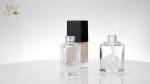 Packaging 25ml Liquid Foundation Bottles Glass Square With lotion pump