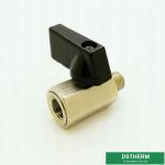 Male Female CW617N Brass Gas Valve Switch Mini Ball Valve With Nickel Plated