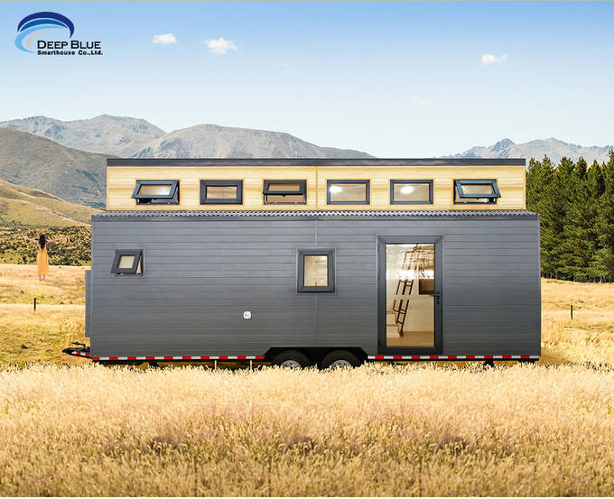 Modern PrefabTiny House On Wheels With Light Steel Structure Integrated Wall Panels