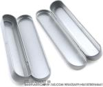Metal Stationery Box Pencil Case Empty Hinged Tin Box Silver Pen Holders