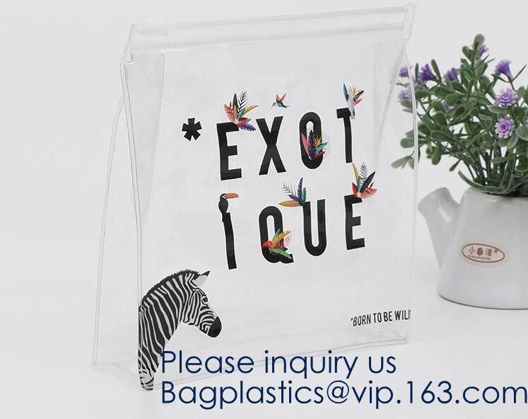 Recyclable Stand-Up Clear Plastic Cosmetic Promotion Packing Bag,Reusable Wet Wipe Eva Stand Up Pouch Bag, bagease, bag