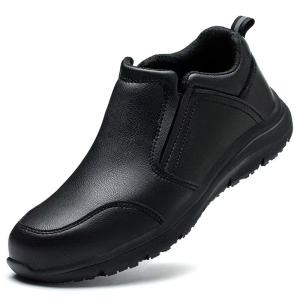 Wholesale Durable Comfortable Safety Footwear Black Slip Resistant Chef Shoes Anti Puncture from china suppliers