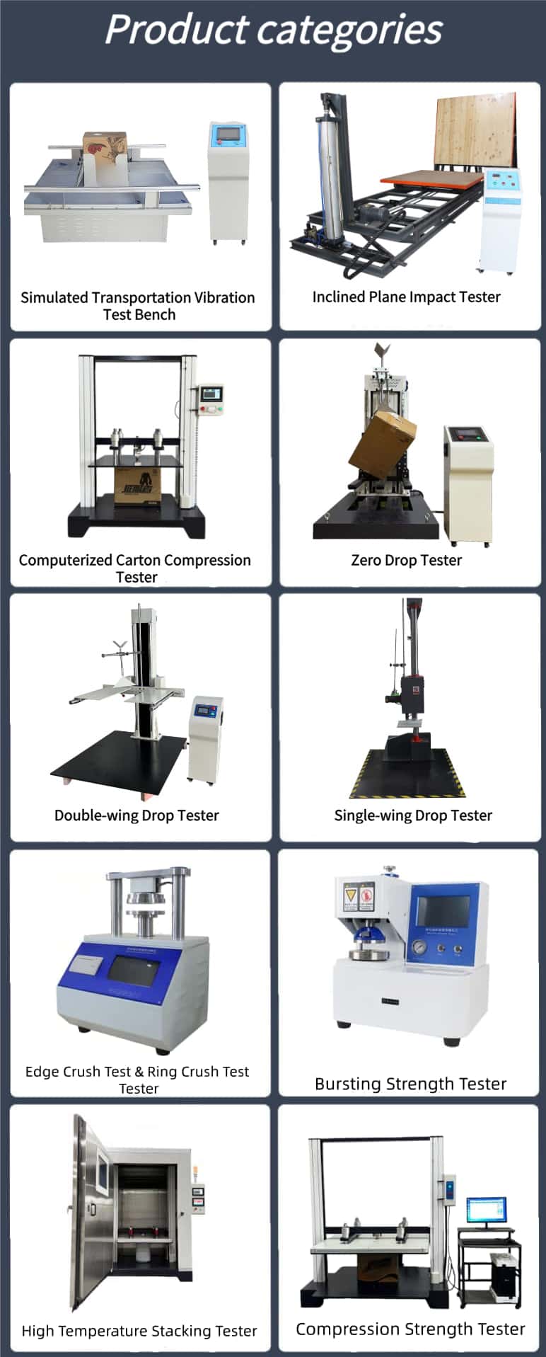 Computerized Carton Compression Testing Machine Servo Box Compression Strength Tester ASTM D642 TAPPI T804