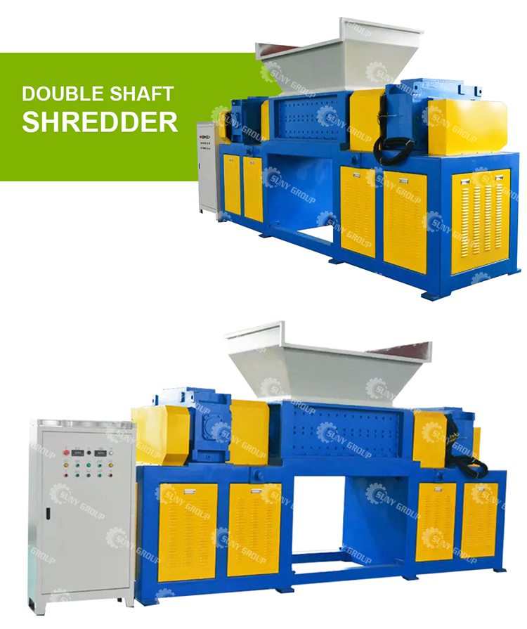 15kW Power Full Automatic Customized Waste Tire Shredding Recycling Machine Tyre Shredder