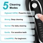 2500mAh Battery Water Flosser 5 nozzles Portable Rechargeable Teeth Whitening
