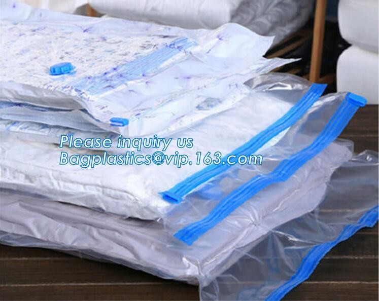 vacuum seal storage bags for down jacket coats, hand rolling vacuum bag for travel, Compress Vacum Packing Bag, bagplast