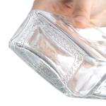 Shandong 700ml 750ml Flat Square Decal Glass Wine Bottle with Customize Sealing