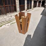 Steel Fireplace Burner Rustic Red Garden Upright Corten Steel Fireplace