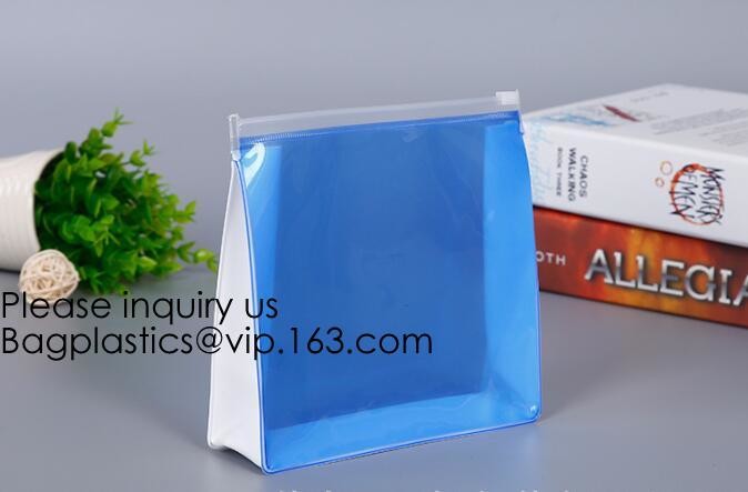 Recyclable Stand-Up Clear Plastic Cosmetic Promotion Packing Bag,Reusable Wet Wipe Eva Stand Up Pouch Bag, bagease, bag