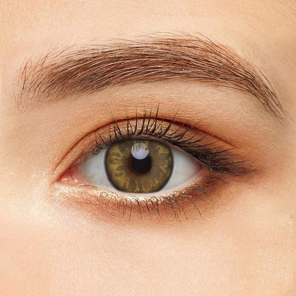 Non Prescription Natural Hazel Brown Contact Lenses Color Enhancing
