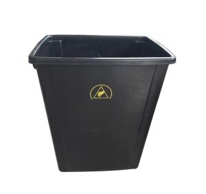 Wholesale Lids Style Permanent ESD Trash Cans / Waste Basket Color Black w/ESD Symbol from china suppliers