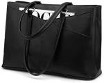 LAPTOP TOTE BAG FOR WOMEN 15.6 INCH WATERPROOF LEATHER COMPUTER BAGS BUSINESS