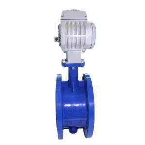Wholesale Motorized Actuated Cast Iron Flanged Electric Ventilation Butterfly Valve for Solution from china suppliers