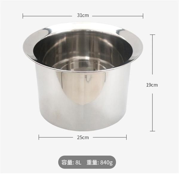 Weather Resistant Calf Hutch Parts 8L Stainless Steel Calf Buckets For Water /