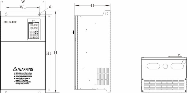 75KW VFD Variable Frequency Drive 0 To 3000Hz Ac Motor Frequency Inverter Drive