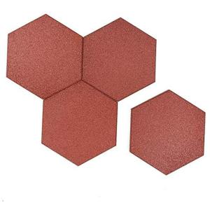 Wholesale Hexagon Rubber EPDM/SBR Pavers Red Color Rubber Brick For Equestrian And Racecourse Area from china suppliers