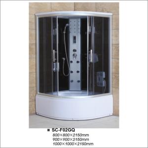 Wholesale Luxurious Steam Shower Cabin , Curved Modern Bathroom Shower Units from china suppliers