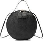 WOMEN'S SHOULDER BAG CROSSBODY BAG, CHIC ROUND SHOULDER BAG WITH ZIPPERS AND