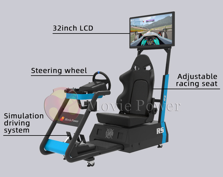 Shopping Mall Entertainment VR Racing Simulator Car Driving Simulation Seat