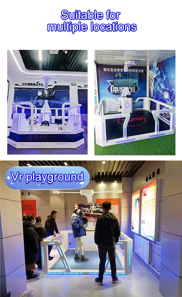 700W Virtual Reality Game Machine 42 Inch White HTC Vive Square Platform