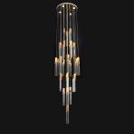 Customizable Entryway Chandelier DY2838 Gold Crystal Small Square Box 61*370mm