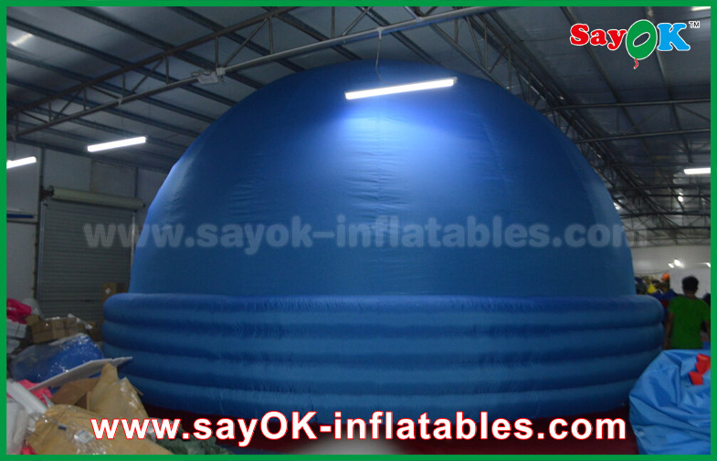 Logo Print Blue Digital Inflatable Planetarium Dome Tent For School 4m - 15m