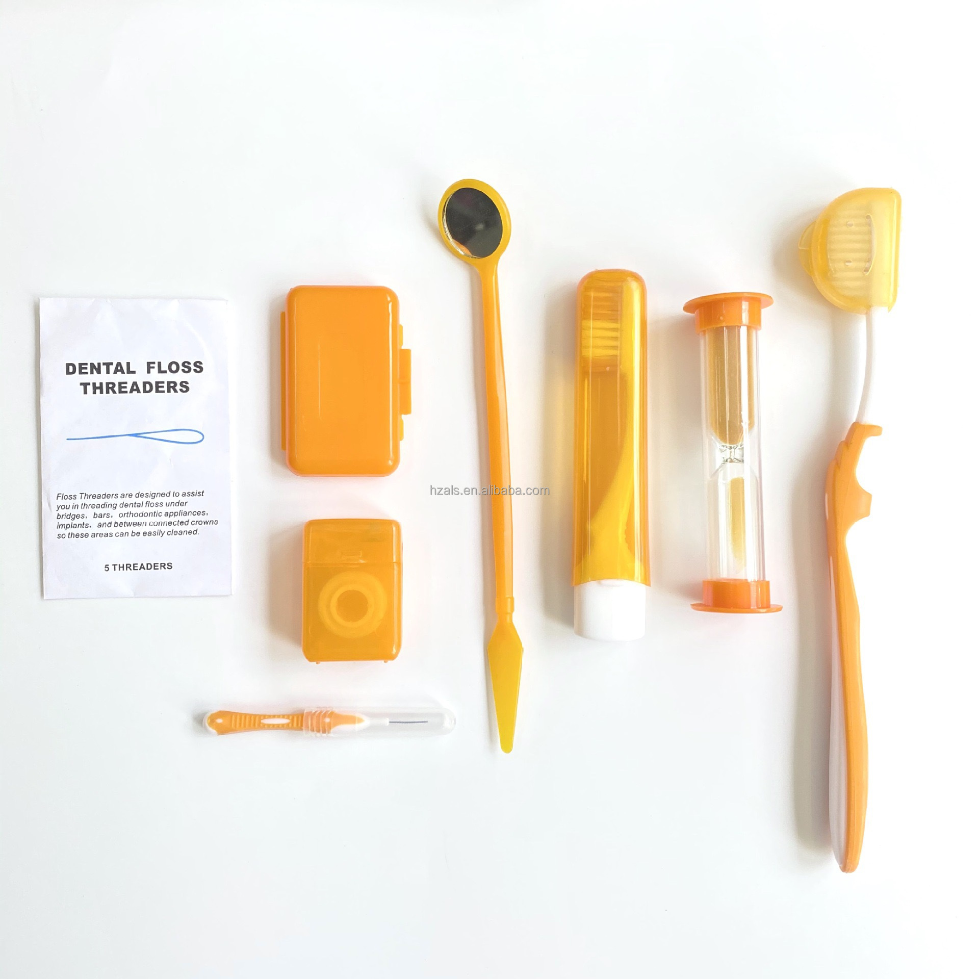 Manual Power Source Ortho Wax Floss Oral Mirror Included Portable Interdental Brush Kit with Highest Medical Grade Plastic