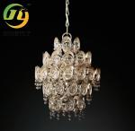 Vintage Pure Copper Crystal Chandelier Living Room Bedroom Hotel Chandelier
