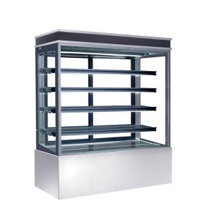 China Auto Defrost Refrigerated Cake Display Cabinets 560L Capacity For Cafes,900mm Length Four Shelves Cake Fridge on sale