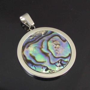 Wholesale Supper Fashion Colorful White Black Pearl Shell Inlay Stainless Steel Pendant LSP0010 from china suppliers