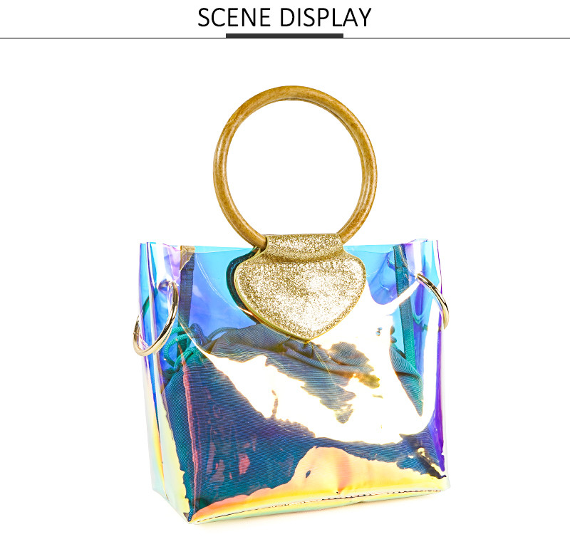 Large Capacity Holographic PVC Tote Handbags For Women