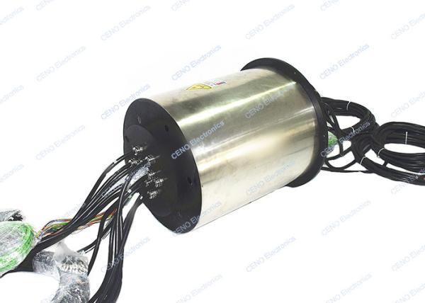 1000m Ethernet Industrial Slip Ring 20 Channel Sm Fiber Optic Od 600mm Carbon