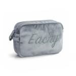 Small Letter Embroidery Plain Soft Velvet Makeup Bag For Brushes