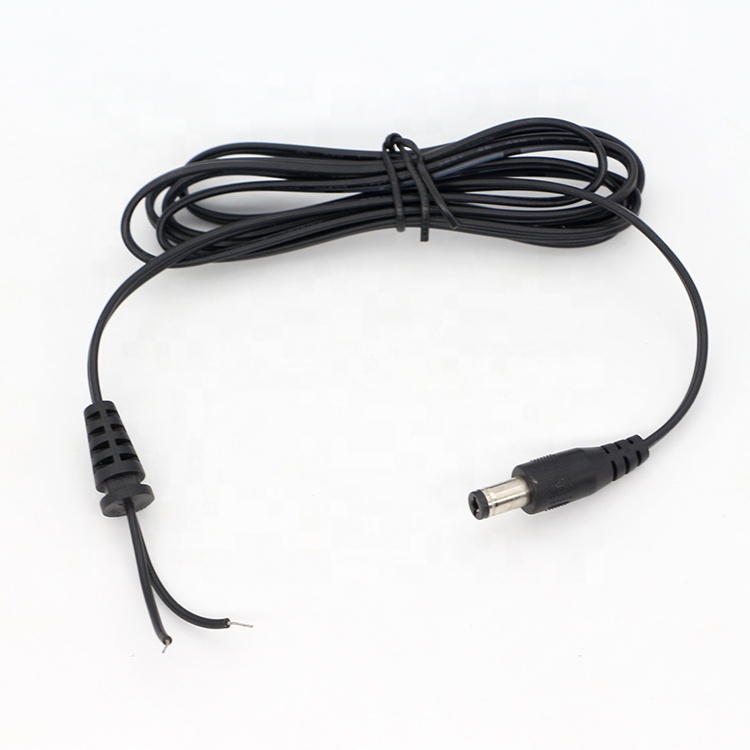 Male Female DC Barrel Jack 2.1x5.5mm to Open Pigtail DC Power Charging Cable